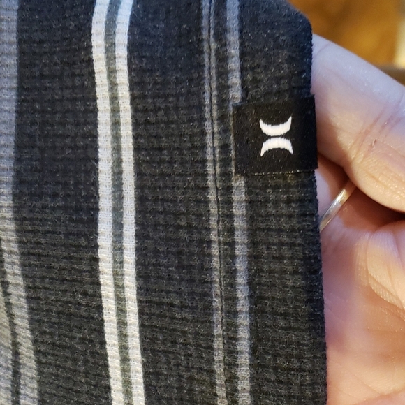 Hurley waffle knit long sleeve striped pullover - Picture 4 of 7
